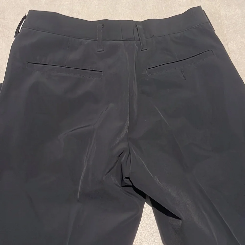 Prada men size 30 black pants button down polyester elastane straight leg button